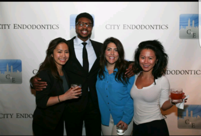 Dr. Johnson and three female colleagues 