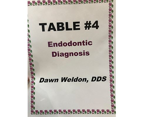 Dr. Weldon table card